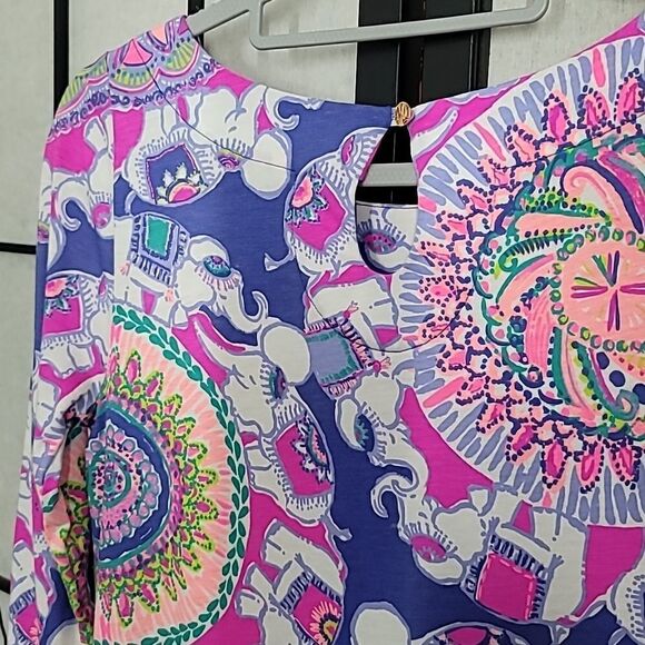 Lilly Pulitzer “Play That Trunky Music” Cotton T Shirt Dress Size Small - Picture 5 of 7